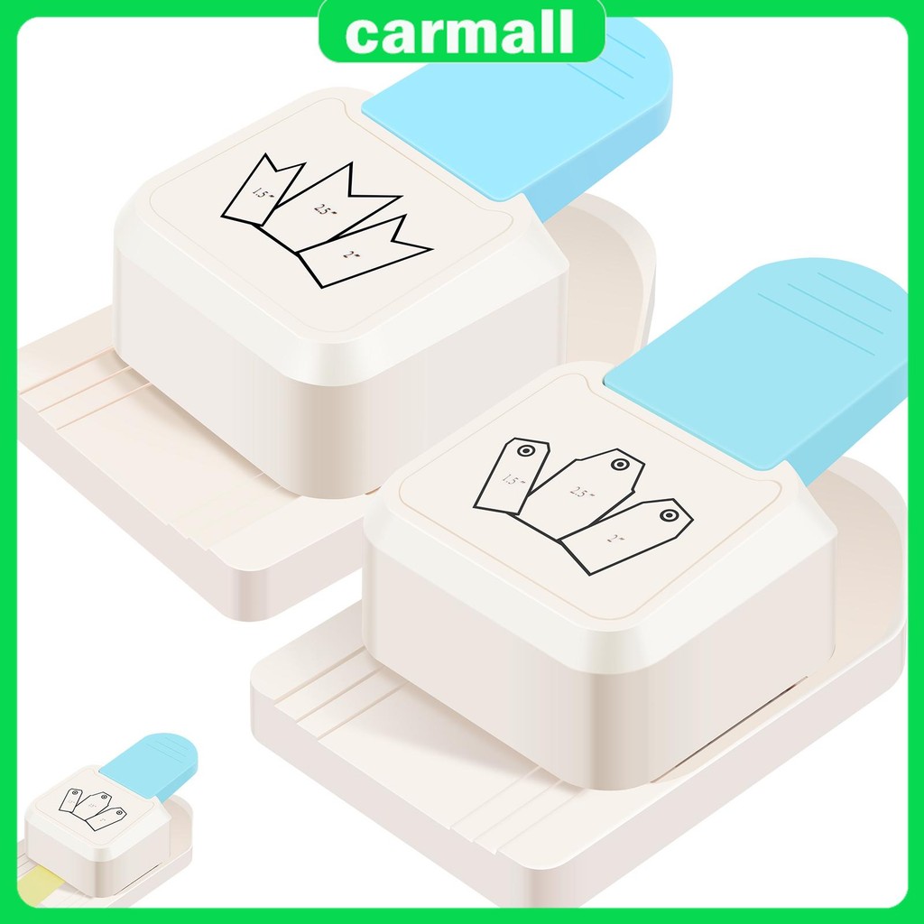 3 in 1 Craft Tag Punch กระดาษ Craft Tag Punch ของขวัญแท็กกระดาษ Punch 1.5in 2in 2.5in รูเล็ก Punch C