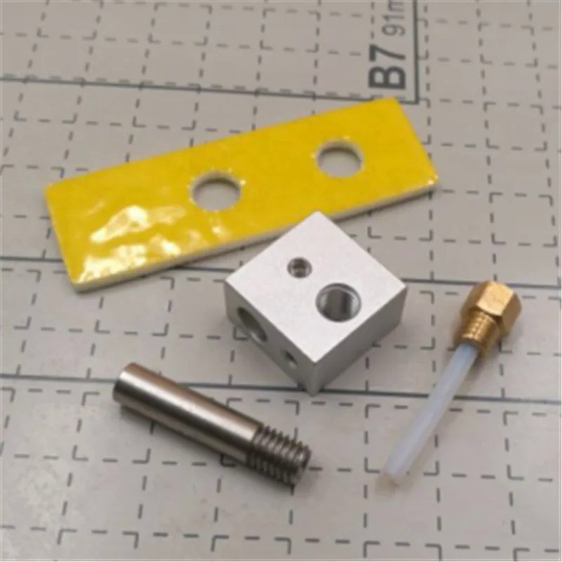 CTC MK8 EXTRUDER hotend kit 0.4mm marked Nozzle ptfe tube throat ceramic block for FOR CTC BIZER REP
