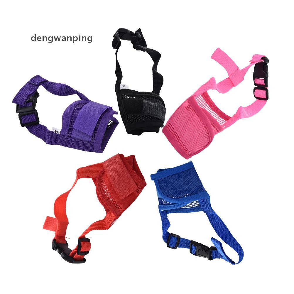 [Dengwanping] Pet Dog Adjustable Mask Bark Bite Mesh Mouth Muzzle Grooming Anti Chewing [TH]