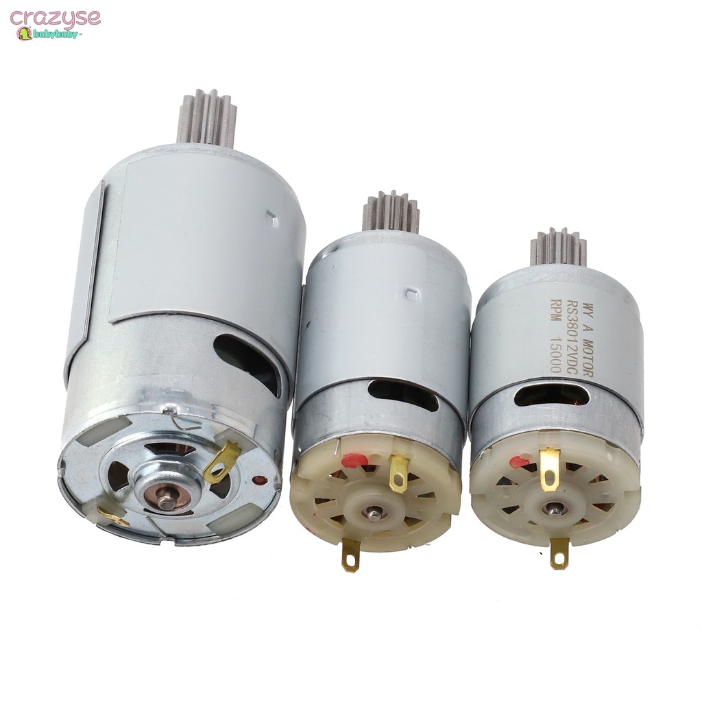 [Cra]มอเตอร์คุณภาพสูงสําหรับเด็กรถยนต์ไฟฟ้า 550 RS390 RS380 12V 6V DL555 24V 10 ฟัน 1 ซม.
