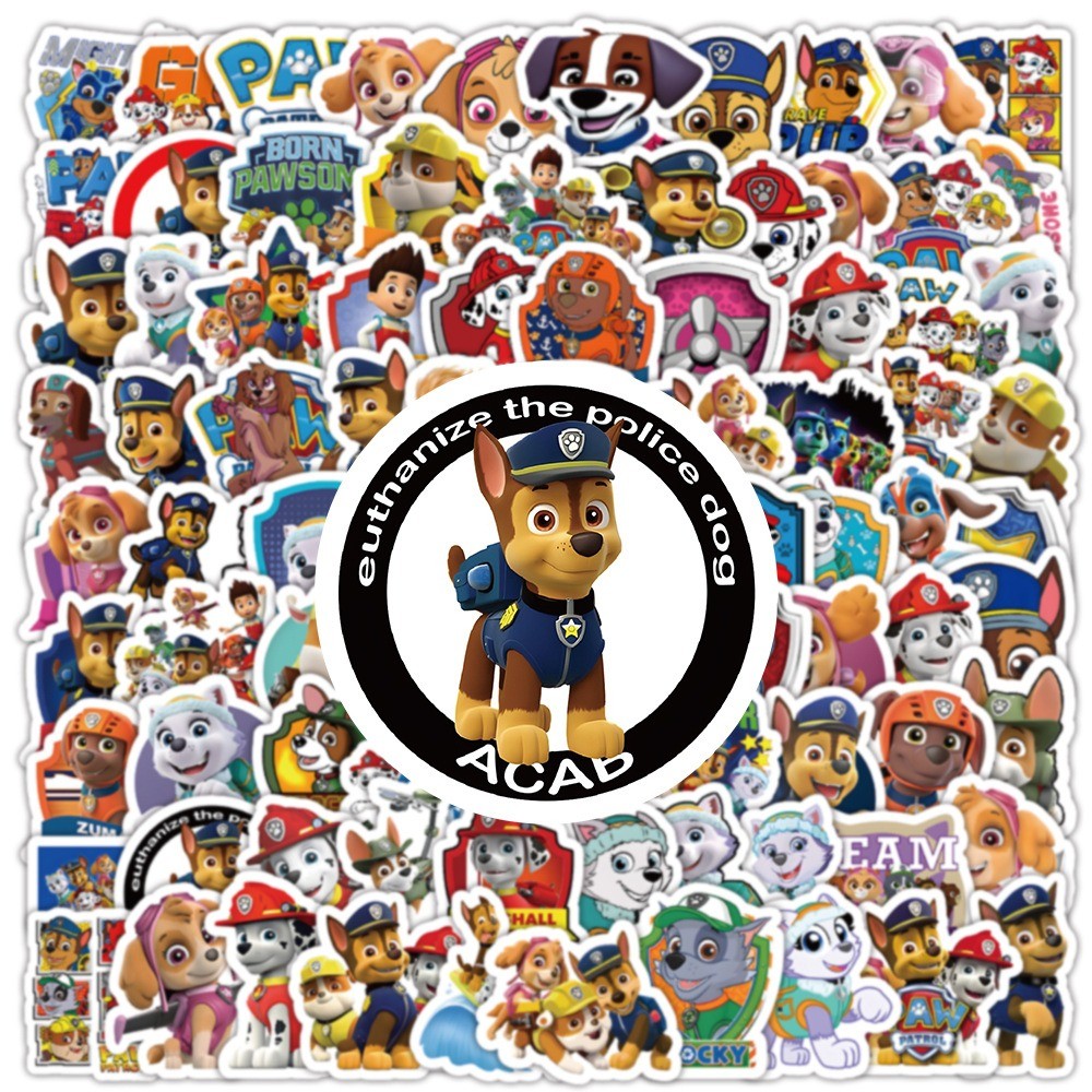 💥พร้อมส่ง💥พาวพาโทรล PAW Patrol INS sticker สติกเกอร์กันน้ำรูปแบบที่แตกต่างกัน Kids 100ชิ้น