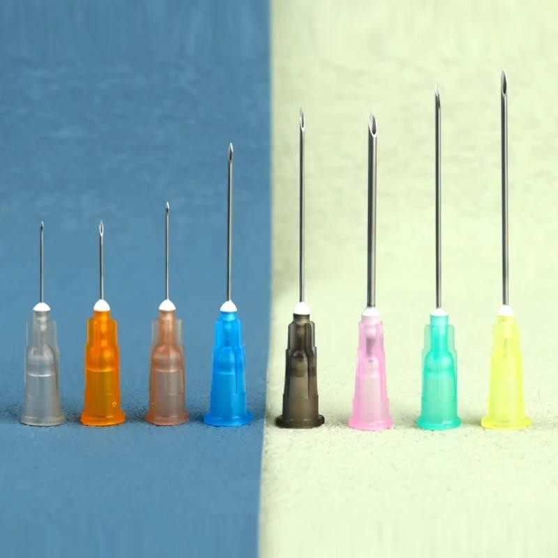 50pcs 18G 25G 27G 30G 31G 32G 34G Disposable Sharp Needle for Hyaluronic Acid Sterile Stainless Stee