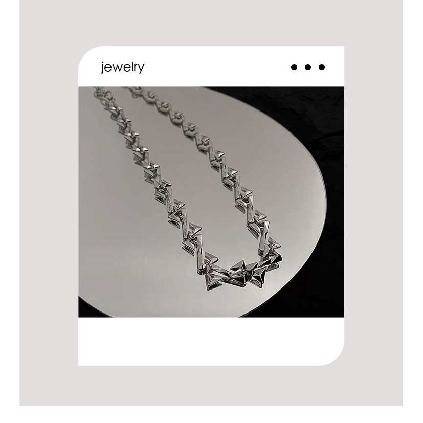 [RSQ] สร้อยคอ High Street ชายออกแบบ Niche Z Letter Hip Hop ยุโรปอเมริกันอุปกรณ์เสริมอินเทรนด์ที่ไม่ซ