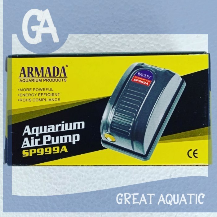 ARMADA SP 999 A ปั๊มลมเครื่องเติมอากาศตู้ปลา 1 รูออกใส่ปั๊มลม