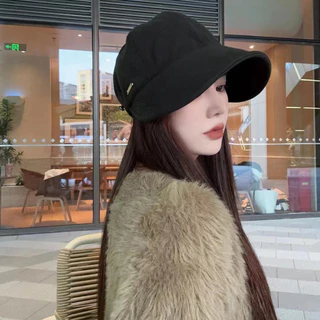 หมวกกันแดดสตรีรุ่นใหม่ หมวกเบสบอล หมวกปลายแหลมกันรังสียูวีแบบกลวงพับได้ สไตล์เกาหลี แฟชั่นปรับขนาด