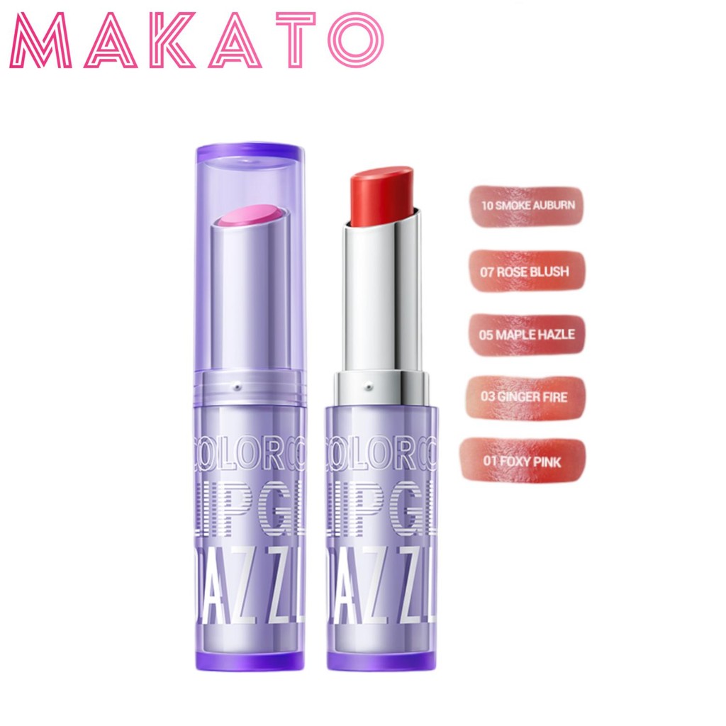 DAZZLE ME Color Chrome Lipglaze แดซเซิล มี ลิปสติก ฉ่ำวาวชุ่มชื้น ไฮยาลูรอนิก แอซิดและออยล์ 3g