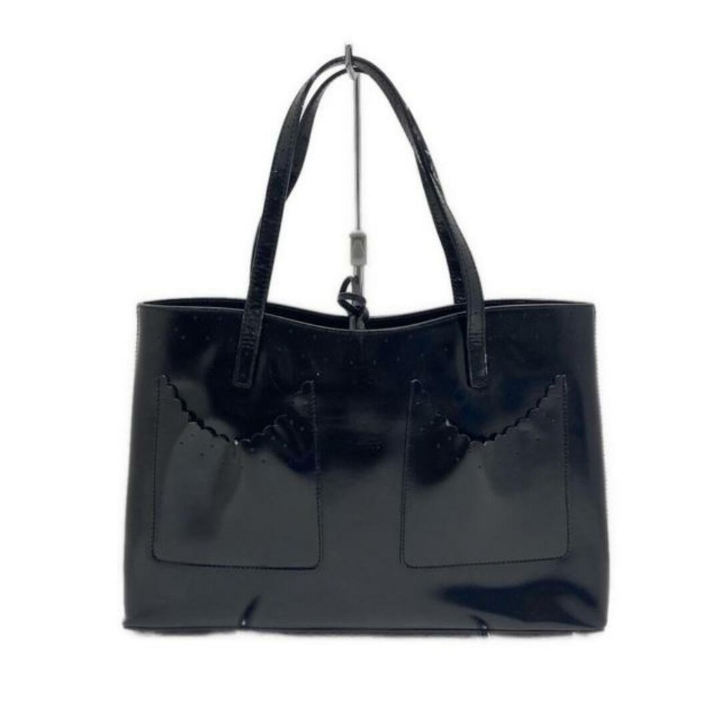 กระเป๋าถือ Anya Hindmarch หนังสีดํา ส่งตรงจากญี่ปุ่น มือสอง
