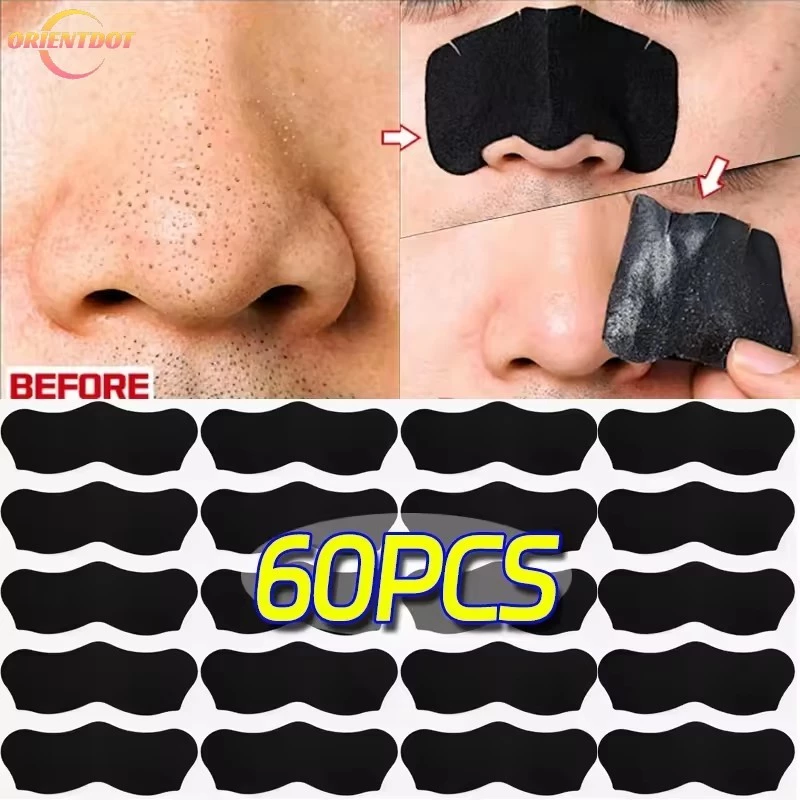 10-60ชิ้นทําความสะอาดลึกสิวหัวดําลบแถบจมูก-หดรูขุมขนสิวรักษาจมูกแพทช์ดูแลผิว