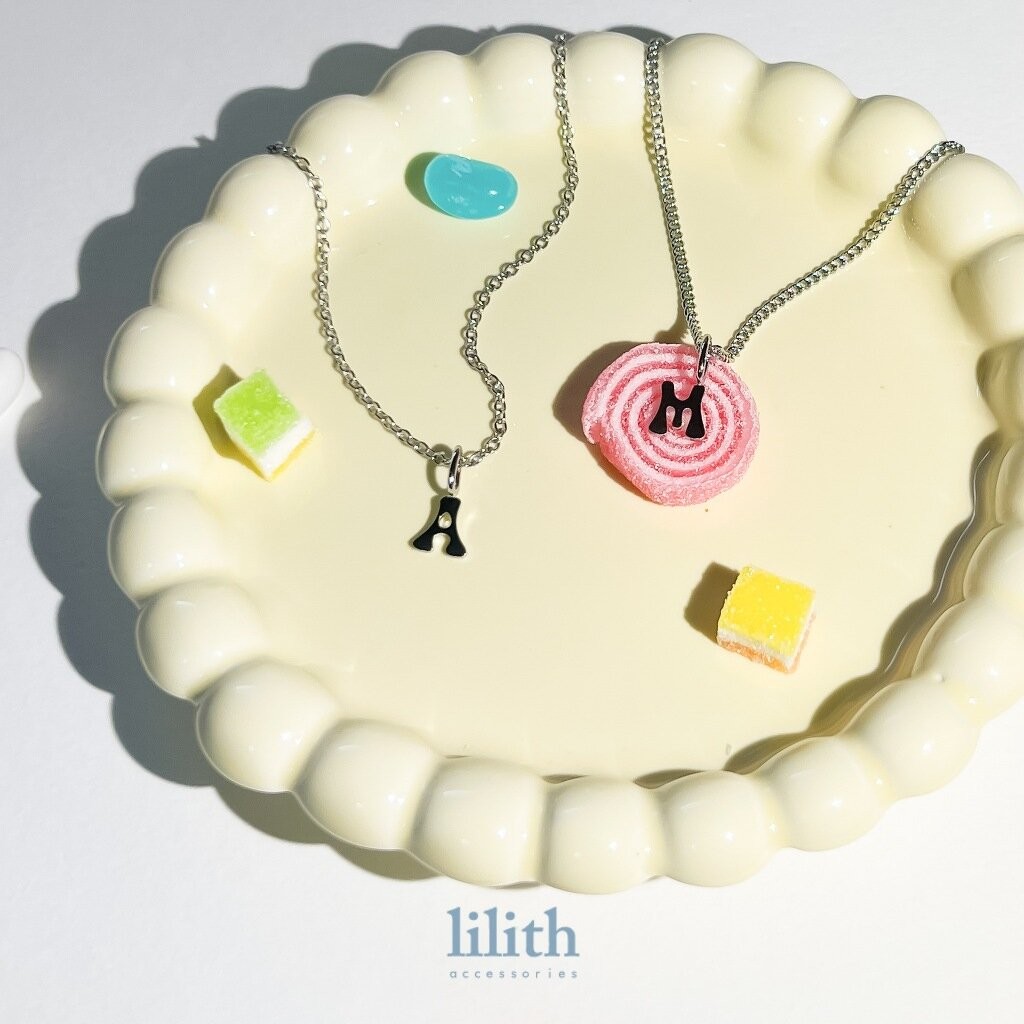 Lilith - Lollipop Alphabet Necklace สร้อยคอ จี้ตัวอักษร