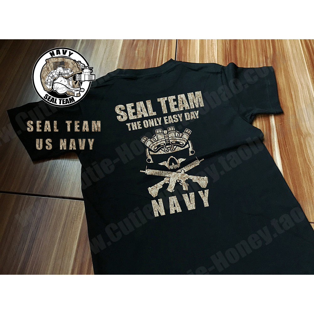 Us Navy SEAL TEAM Navy Camouflage SEAL 416 พิมพ์การฝึกอบรมยุทธวิธี Junkie การแข่งขันผ้าฝ้าย 100% เสื
