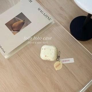 Ins Milk White Splash Ink Polka Dot Airpods เคสหูฟังรุ่นที่ 4 เหมาะสําหรับ Apple รุ่นที่ 2 pro เคสป้องกันบลูทูธ