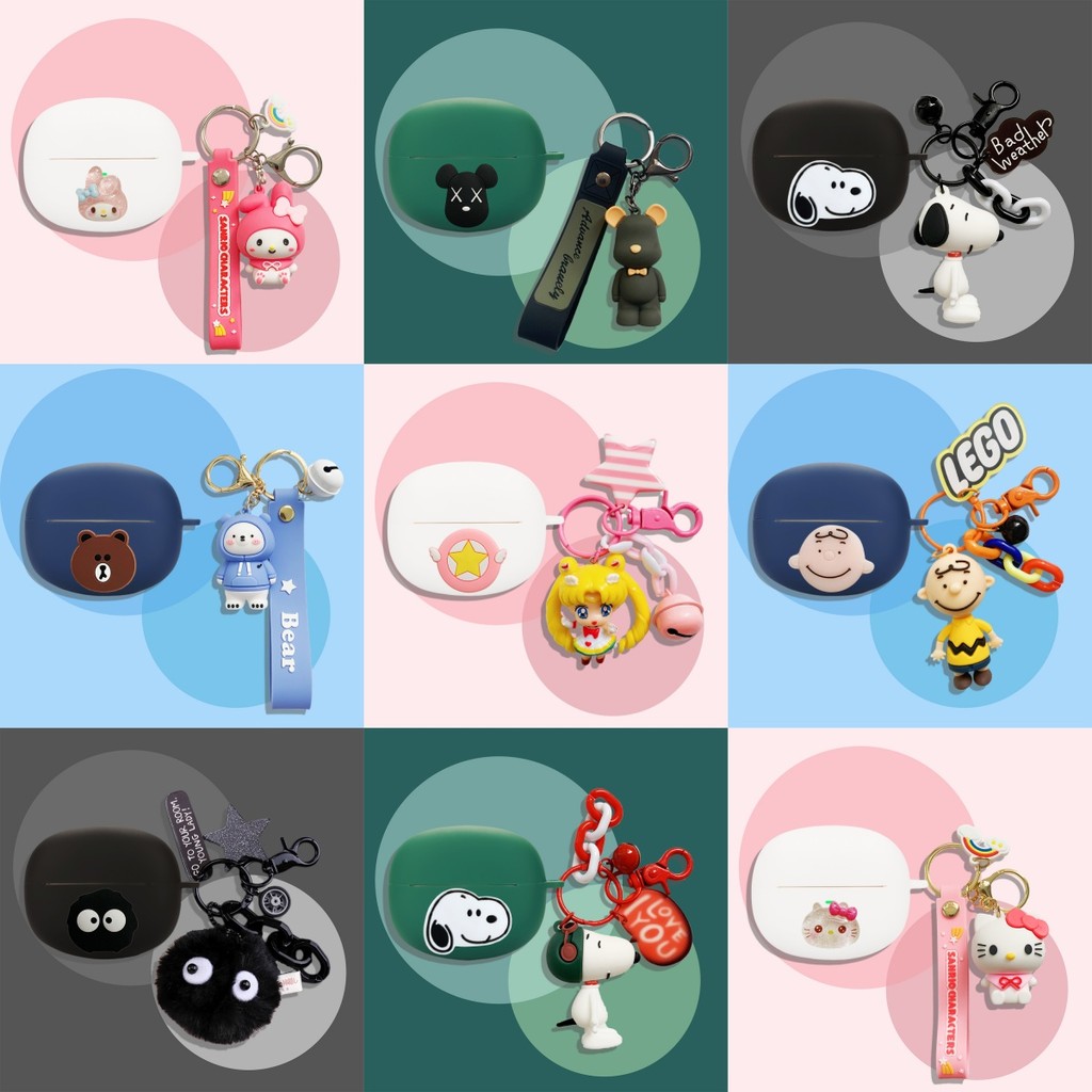 For Baseus Bowie MC1 Case Silicone Soft Case Cartoon Snoopy Sanrio Keychain Pendant Baseus Bowie MC1