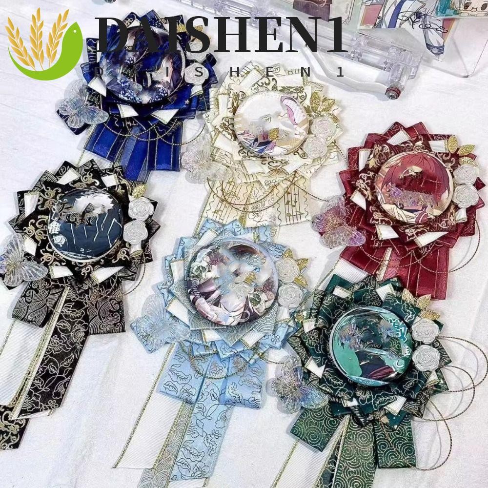 DAISHEN1 Pins ฐานแสดง, ริบบิ้นหางเฉียงน้ําหนักเบาผู้ถือป้ายอะนิเมะ, กระเป๋า Ita เติมป้ายดอกไม้ Pin Protector ดอกไม้พลาสติกกระเป๋าเป้สะพายหลังเครื่องประดับ Badge Organizer