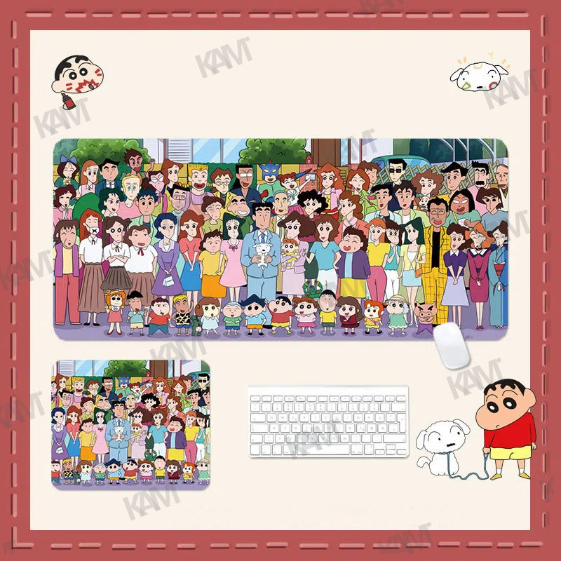 [Kam]แผ่นรองเมาส์เกมเครยอนชินจัง 800mmx300mm แผ่นรองโต๊ะแผ่นรองเมาส์ HD ขนาดใหญ่แผ่นรองคีย์บอร์ดสํานักงานตกแต่งห้อง