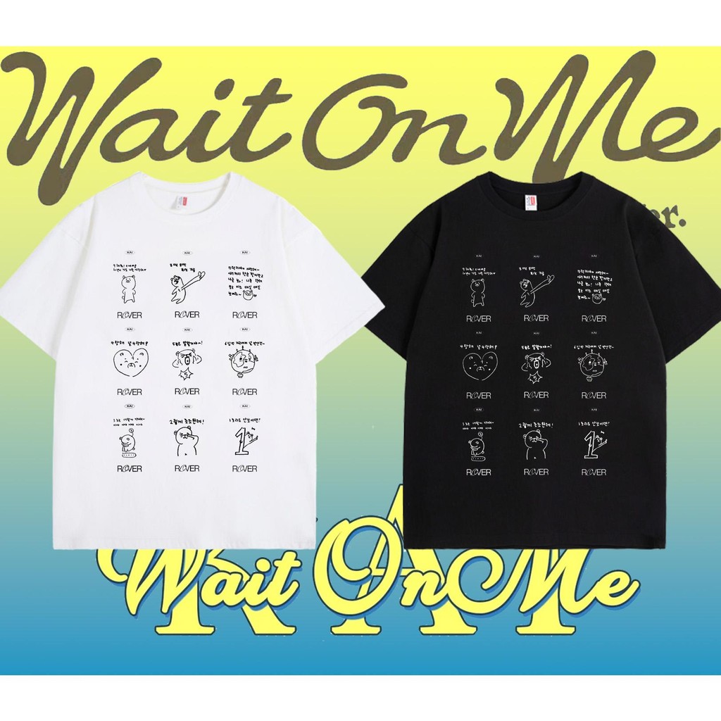 EXO Kai Shirt the mini4 album “wait on me” สไตล์คลาสสิก ไซซ์ S-5XL #K018