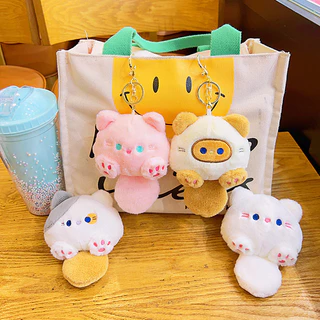พวงกุญแจตุ๊กตาแมวนุ่มน่ากอด ส่งตรงจากไทย ของขวัญรับปริญญา ของตกแต่งกระเป๋าและรถสุดน่ารัก