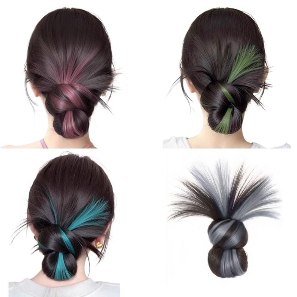 AUGUSTINAN ยุ่งหยิกจิญอง, ต่อผมไฮไลท์ดอกไม้บุญหัววิกผม, แฟชั่นวงผมธรรมชาติปุยชิ้นผมปลอมของใช้ประจําวัน - รูปที่ 2