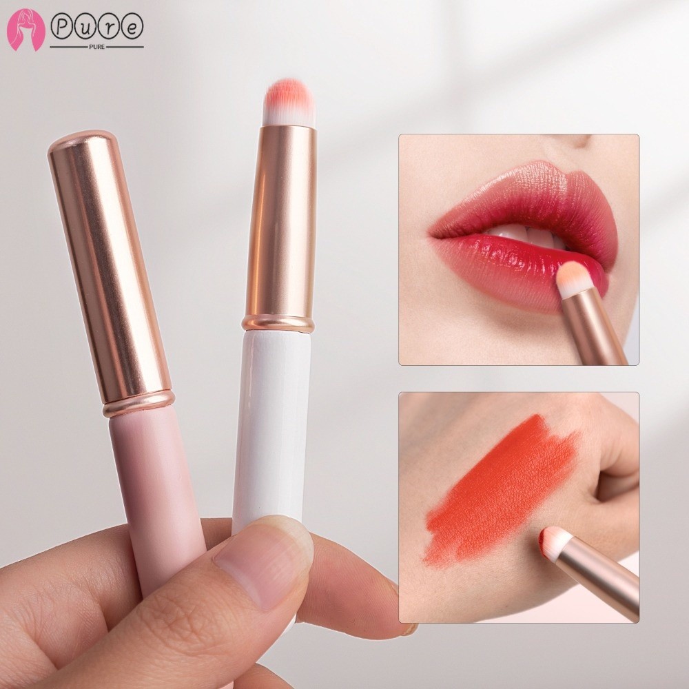 [BZ]แปรงแต่งหน้าริมฝีปาก – สําหรับทาลิปสติก ลิปกลอส ลิปกลอส คอนซีลเลอร์ – มินิ หัวกลม ผสมธรรมชาติ แบบพกพา – Make Up Brush เครื่องมือเครื่องสําอาง