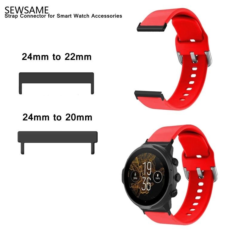 Metal Smartwatch Band Connector Adapter 24mm to 22mm/20mm for Suunto7/9/D5i