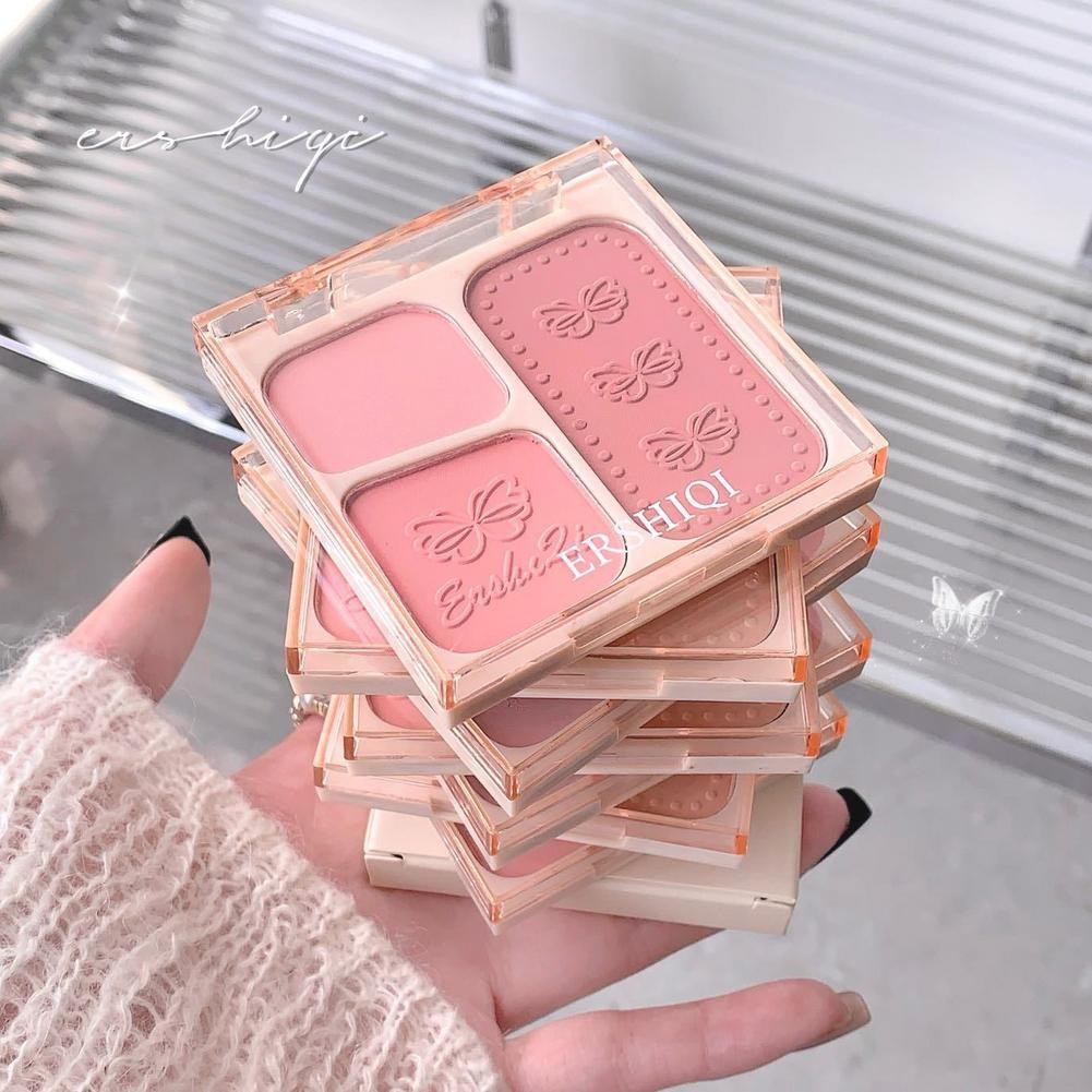 Cod บลัชออน 3 สี Natural Color Rendering Delicate Natural Makeup Rouge Shadow Matte Non-flying E7d0