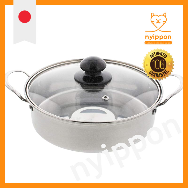 Taniguchi Metal Industry Versatile Sukiyaki Pot 20cm for 1-2 People Silver 1.8L