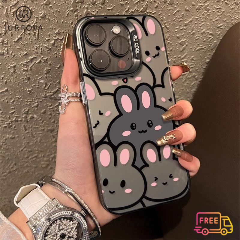 สําหรับoppo Reno 13F 5G Reno12 F 5G Reno 12 Reno11 F Reno 11 5G Reno 11 Pro 5G Reno 10 Pro 5G Reno 8T Reno 8Z Reno 7Z Reno 8 การ์ตูนหัวกระต่ายกันกระแทกTPUโทรศัพท์มือถือกรณี