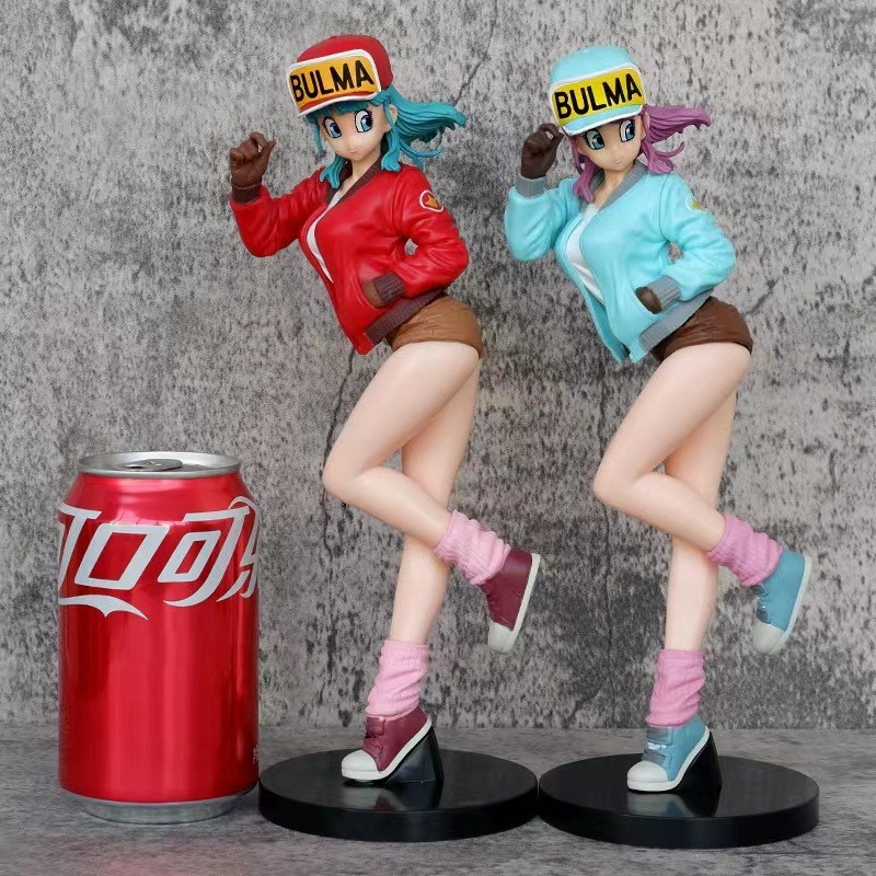 ((พร้อมสต็อกจัดส่งฟรี) อะนิเมะ สินค้าคุณภาพสูง Dragon Ball Series รูป Bulma สองสีตัวเลือกน่ารักเสื้อผ้าอินเทรนด์ยี่ห้อใหม่สีชนิดบรรจุกล่องคุณภาพสูงเครื่องประดับรูป