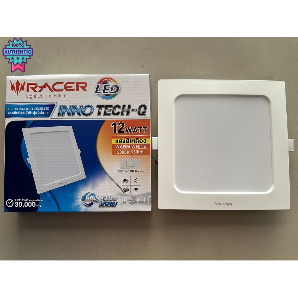 โคมไฟดาวน์ไลท์ LED แฝังฝ้า รุ่น INNO TECH-Q 6W , 9W , 12W , 18W ทรงสี่เหลี่ยม