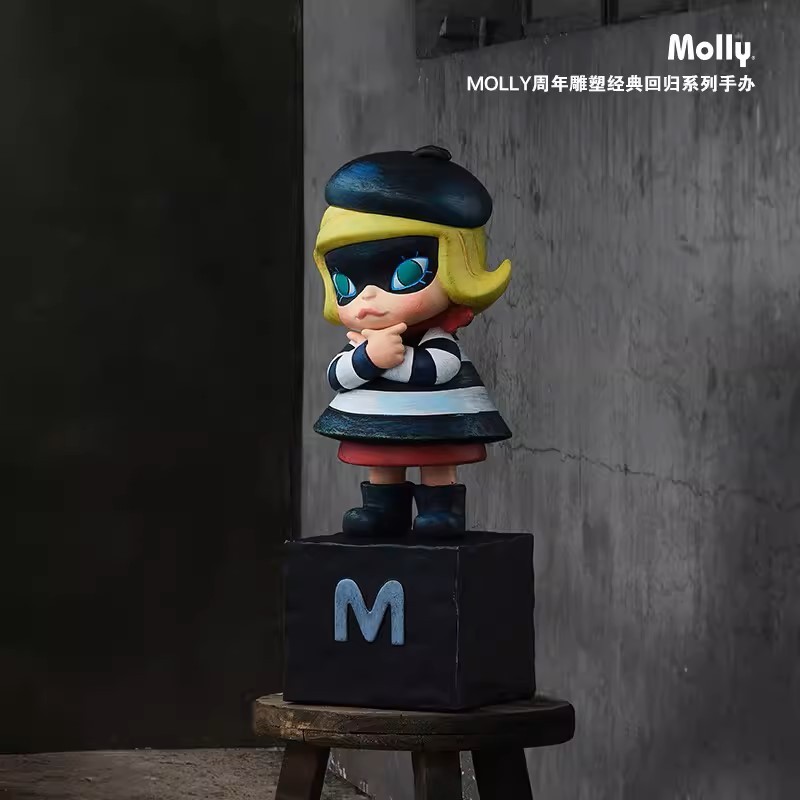จัดส่งฟรีของแท้ POPMART POPMART Jasmine MOLLY Anniversary Sculpture Classic Return Series Figure Mystery Box