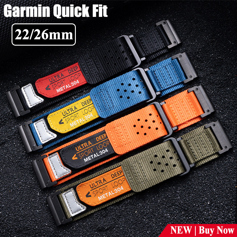Quick Fit 22 มม.26 มม.สายไนลอนสําหรับ Garmin Fenix8 7X 5 6 Forerunner 965 945 Man Sport Loop นาฬิกาสําหรับ Garmin Mk2 Quatix7 Tactix7