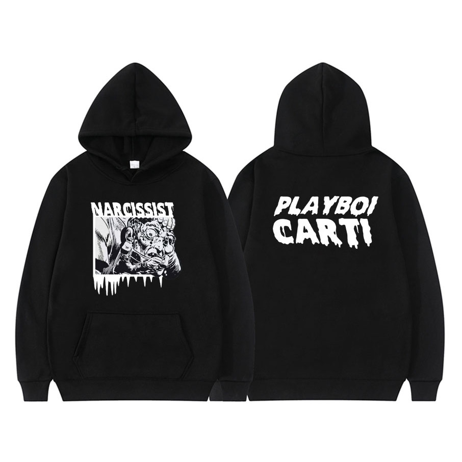 Playboi Carti Hoodie Harajuku พิมพ์ Hoodies ปกติ Man Tops Streetwear คุณภาพผู้ชาย Rapper ขนาดใหญ่ Hip-Hop Hooded