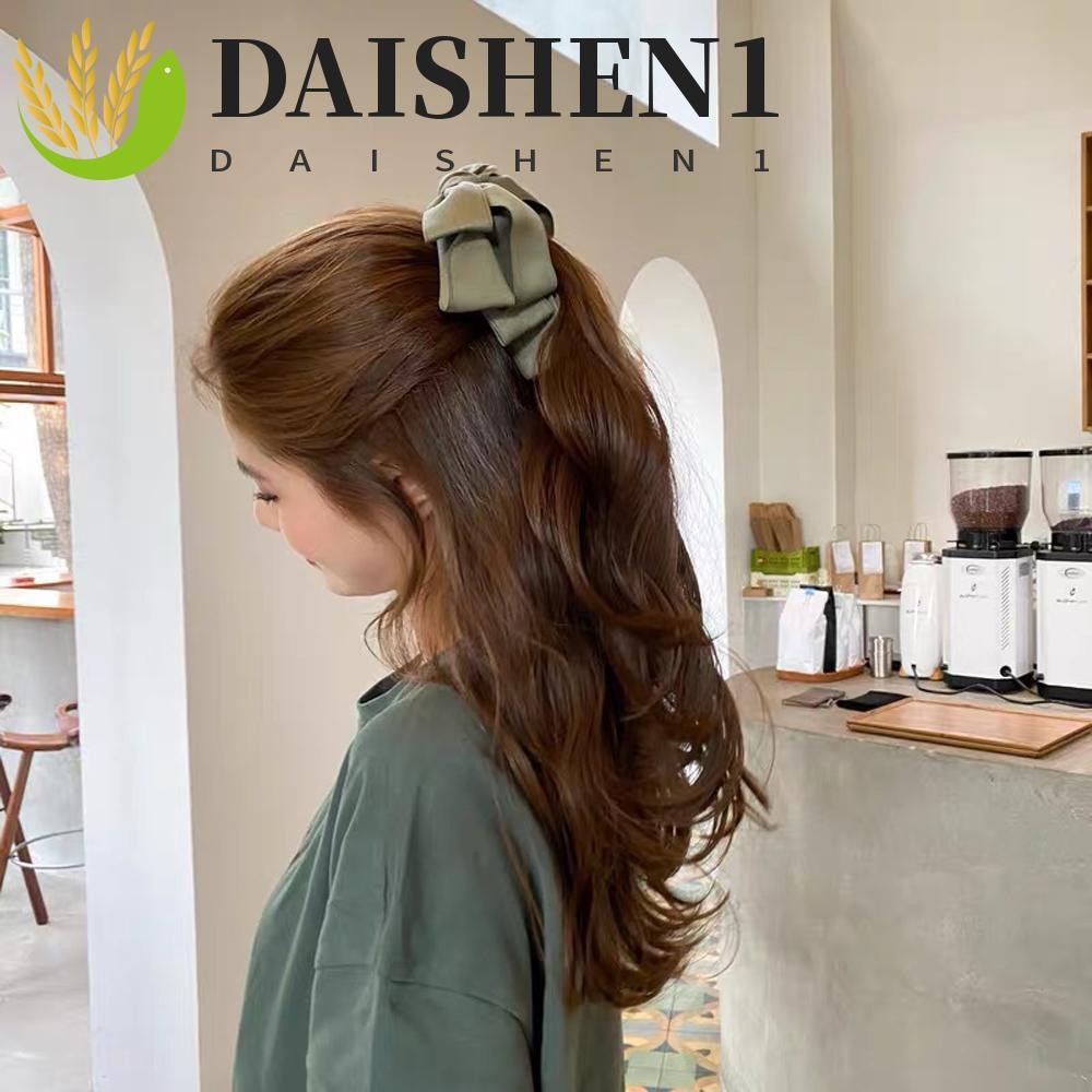 Daishen1 คลิปหนีบผมหางม้า รูปกล้วย สีพื้น หรูหรา สไตล์เกาหลี สําหรับผู้หญิง