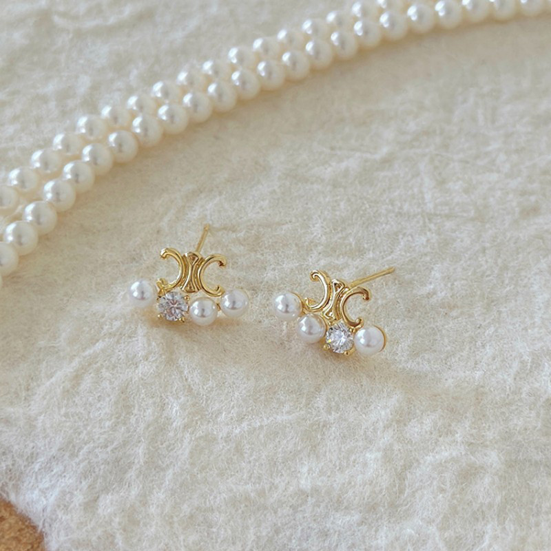 COD-ในไทย💖ต่างหูสตั๊ด ประดับไข่มุก ย้อนยุค ความรู้สึกระดับไฮเอนด์ สไตล์หรูหราแสง สำหรับผู้หญิง เครื่องประดับแฟชั่น-Kri - รูปที่ 4