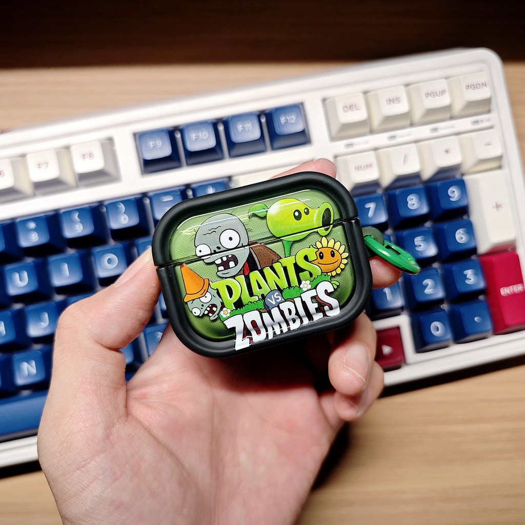 สําหรับ AIRPODS 4 ANC PRO3 2 /1/2/3 เคสป้องกันพืช VS Zombies สีโปร่งใส TPU ปลอกเชลล์