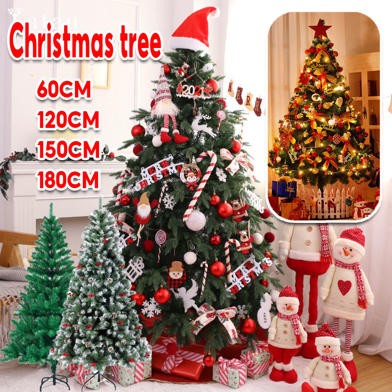 Christmas tree ต้นคริสต์มาส ต้นไม้ตกแต่งบ้านต้นคริสต์มาสDIY ตกแต่งบ้าน PVC ต้นไม้ปลอมถอดเก็บได้ ขนาด ของตกแต่งคริสมาสต์