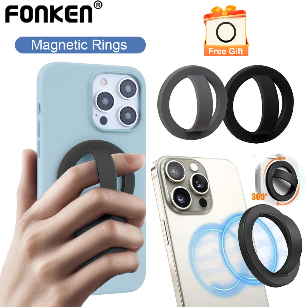 Fonken ที่วางโทรศัพท์แม่เหล็ก Grip Universal แหวนซิลิโคนเหลวสําหรับ Mgsafe iOS/Andorid