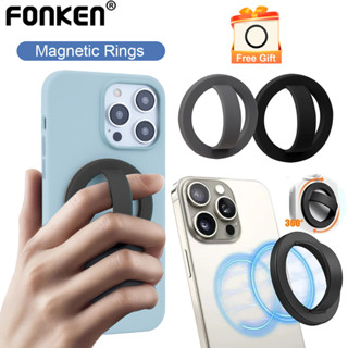Fonken ที่วางโทรศัพท์แม่เหล็ก Grip Universal แหวนซิลิโคนเหลว…