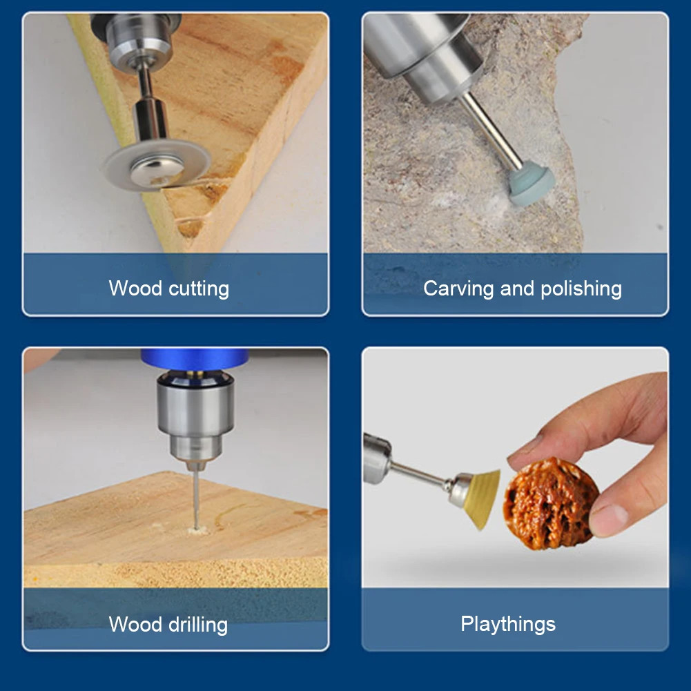 เครื่องเจียร์ mini สว่านจิ๋วไฟฟ้า 12V-24V 13000RPM แถมเครื่องประดับ135ชิ้น ขัด - รูปที่ 6