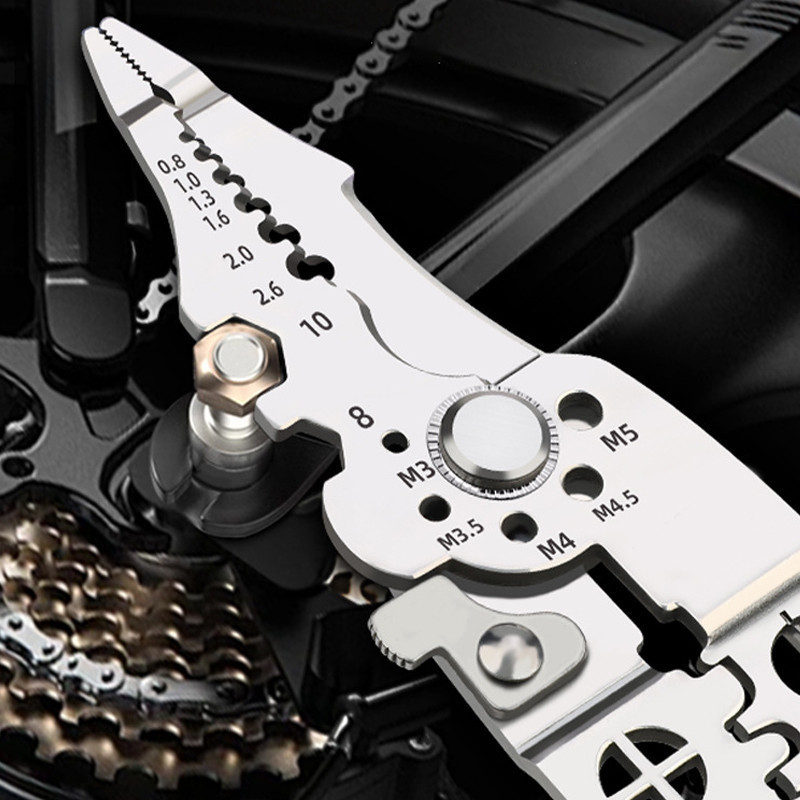 [HCM] คีมปอกสายไฟมัลติฟังก์ชั่น 12-in-1, คีมไฟฟ้ามัลติฟังก์ชั่นเหล็กความเร็วสูง HSS -GI888