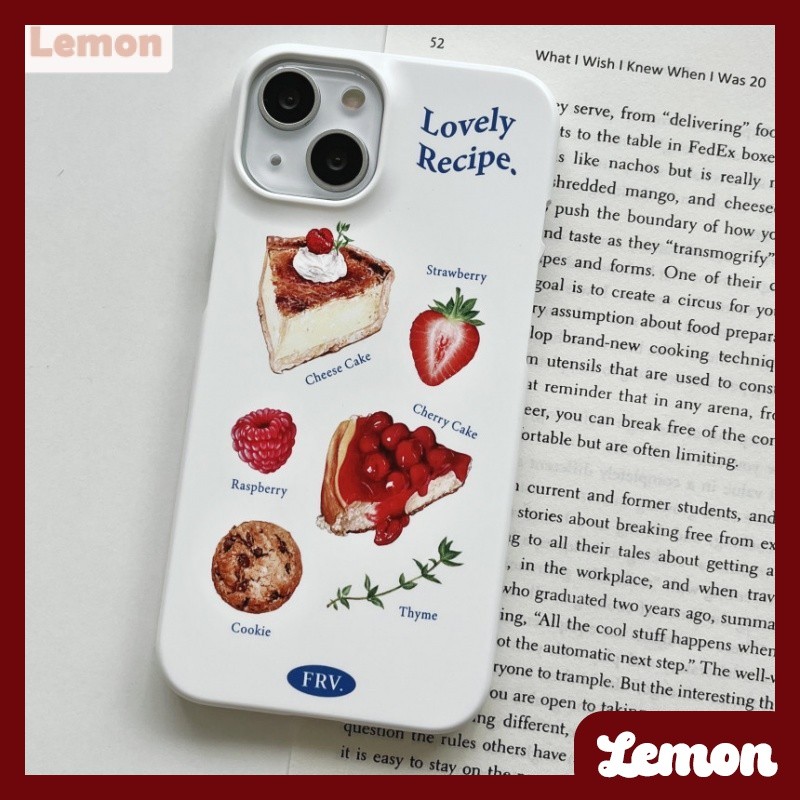เคสโทรศัพท์มือถือแบบนิ่ม ลายผลไม้ เค้ก สีขาวแวววาว สไตล์เรโทร สําหรับ iphone 15 15promax 14promax 13pro 13promax 11 12promax XR 7p 8plus