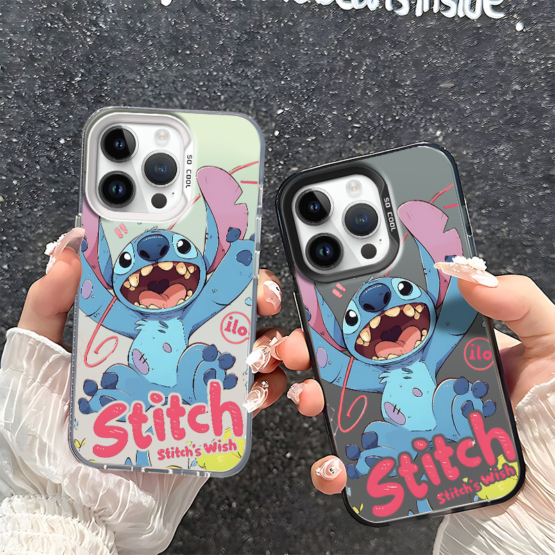 เคส ไอโฟน เคสหูฟัง iPhone 16 15 14 13 12 11 Pro Plus Max เคส Case บุคลิกภาพ Stitch เคสโทรศัพท์สําหรับ iPhone 16 15 14 13 12 11 8 7 Pro Plus Max iPhone X XS XR SE 2