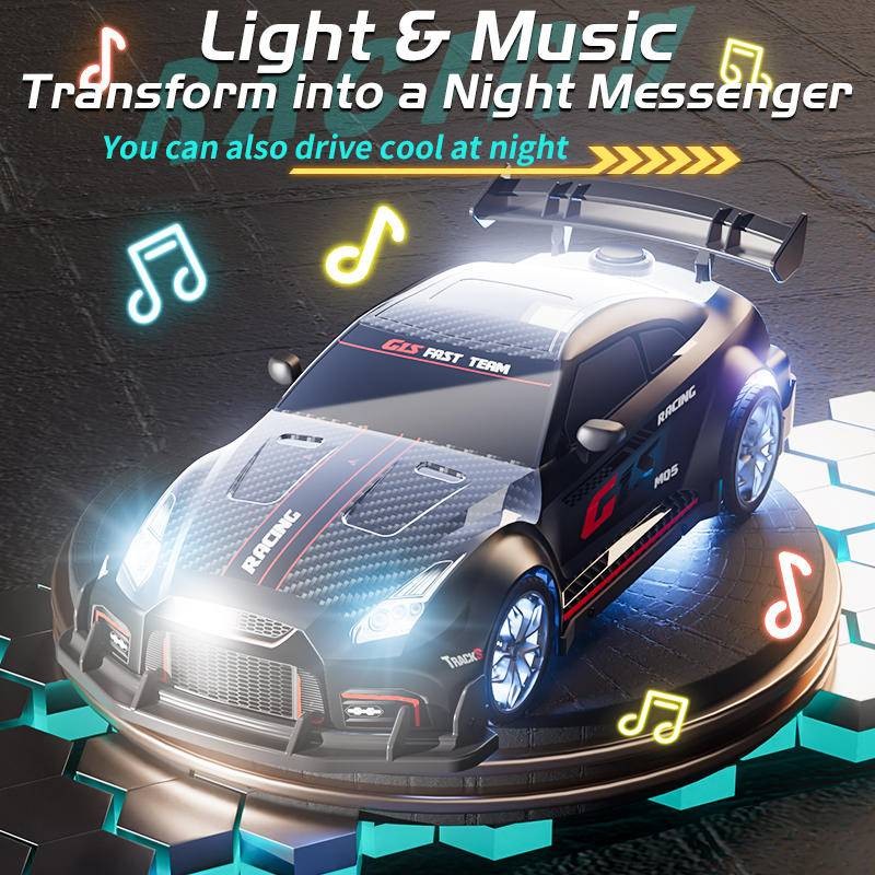 1/16 4WD RC สเปรย์ Drift Racing GT รถรีโมทคอนโทรลรถสปอร์ตความเร็วสูงเพลง LED Light สําหรับของเล่นเด็กคริสต์มาสของขวัญ thumbnail 9
