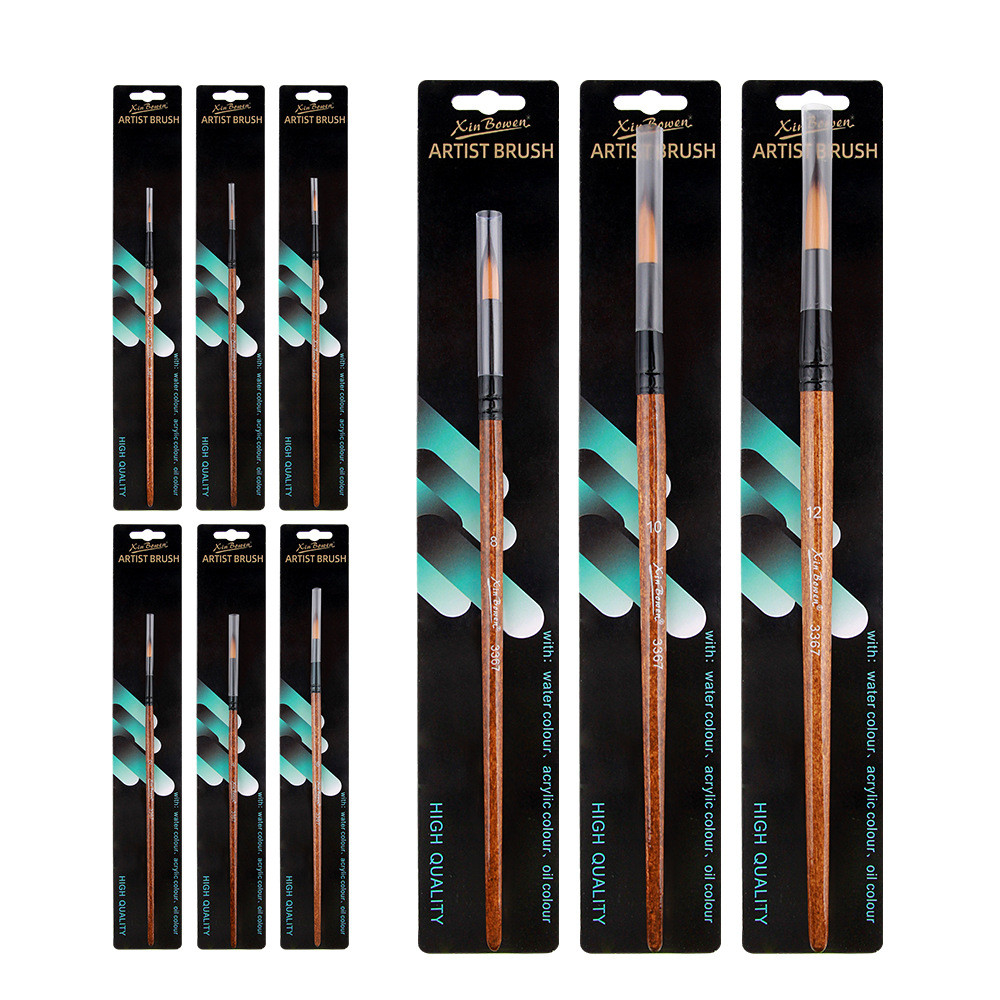 ชิ้นเดียวhb-3367แปรงไนลอน/แปรงทาสีสําหรับภาพวาดอะคริลิค/ภาพวาดสีน้ํามัน/ภาพวาดสีน้ํา - รูปที่ 3