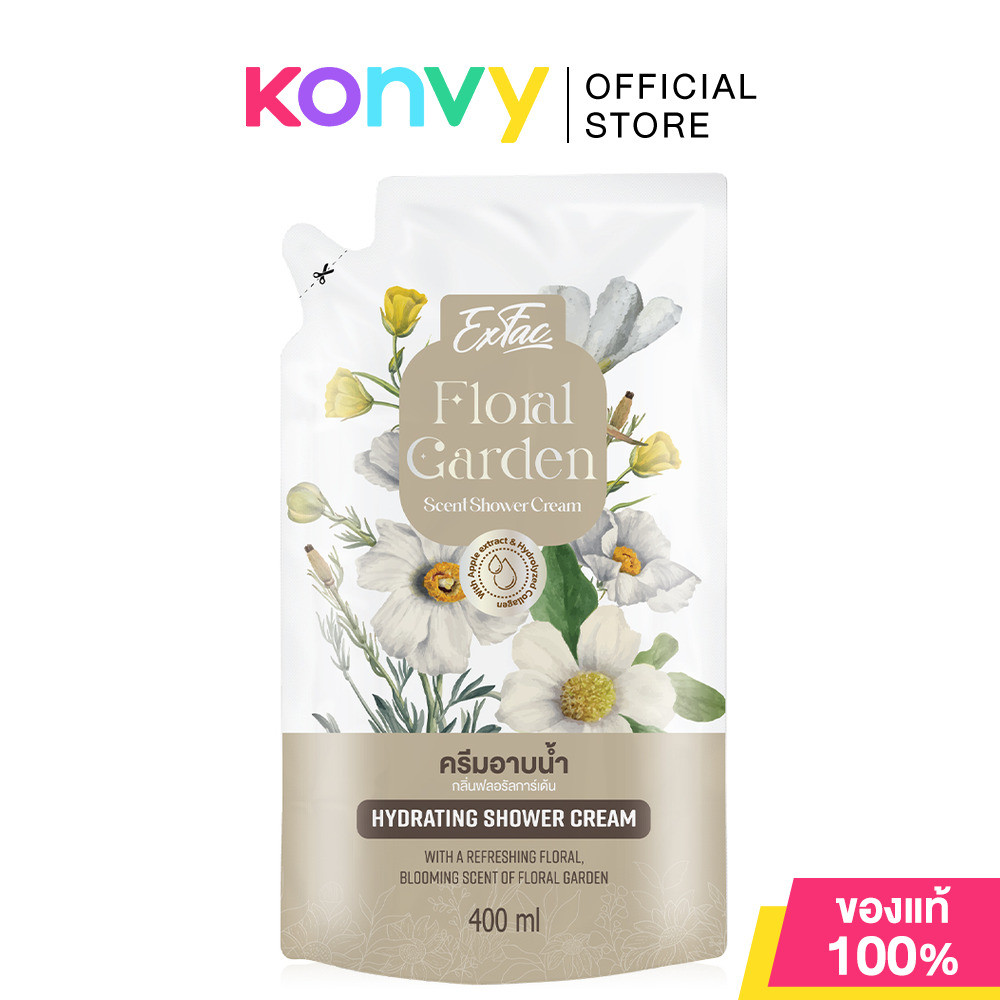 EXFAC Rose Pink Scent Shower Cream Refill 400ml เอ็กซ์แฟค ผลิตภัณฑ์ครีมอาบน้ำทำความสะอาดผิวกาย. - ภาพย่อย 4
