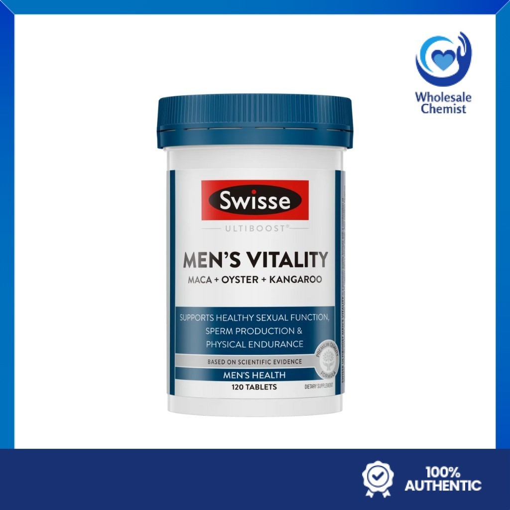 Swisse Men Vitality - 120 tabs/Swisse Mens Ultivite MultiVitamin - 60 tabs/Men Potency+ - 60Tabs