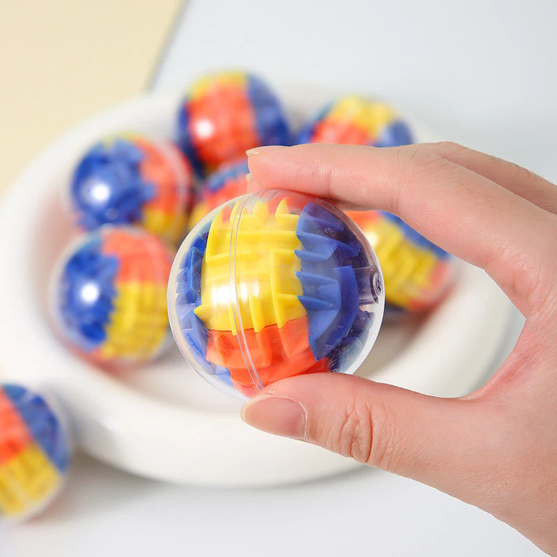 GeeToy ลูกบอลเขาวงกต 3D โปร่งใส ของเล่นลูกบาศก์รูบิคทรงกลมวิเศษ ของเล่นเพื่อการศึกษาบรรเทาความเครียด เหมาะสำหรับเด็ก thumbnail 6