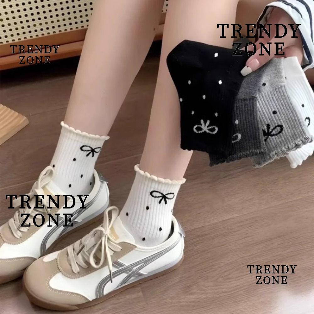 แนวโน้มyzone จุดถุงเท้า,น่ารักฤดูใบไม้ผลิและฤดูใบไม้ร่วงถุงเท้าหลอดกลาง,แฟชั่นระบายอากาศสาวของขวัญสบายๆนัวเนียจุดถุงเท้าส