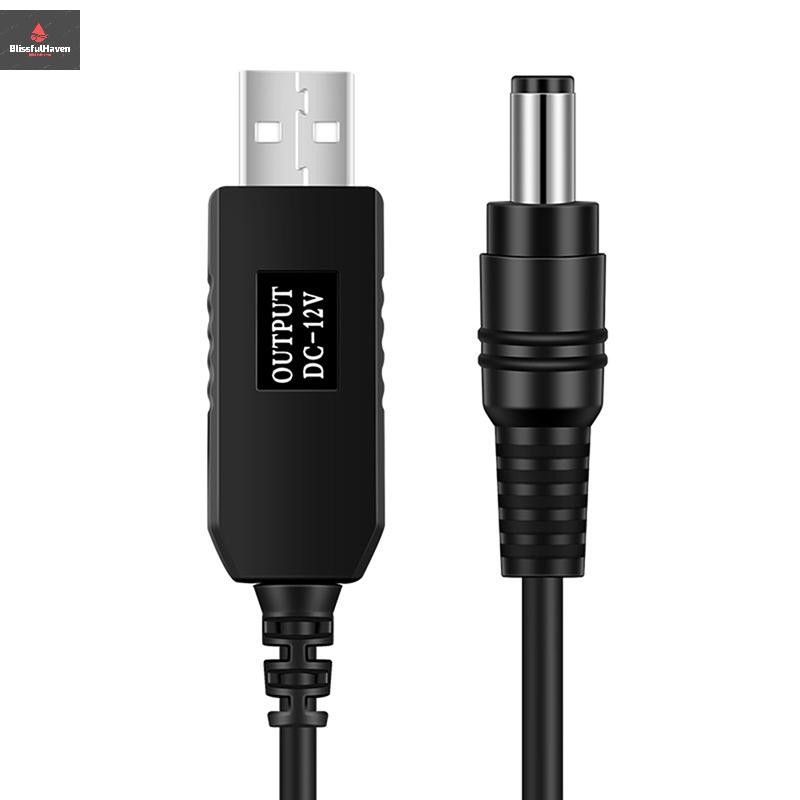 Cod Wifi to Cable Connector DC 5V to 12V สาย USB Boost Converter Step-up Cord สําหรับ Wifi Router โมเด็มพัดลมลําโพงใหม่