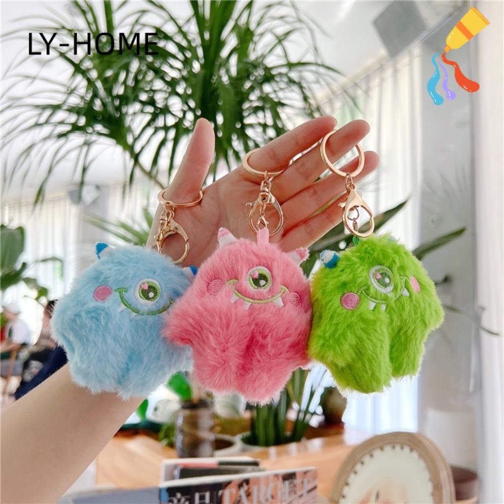 Ly Big Eyed Cyclop ตุ๊กตาจี้, Diy แฟชั่นตุ๊กตาพวงกุญแจ, Kawaii Rex กระต่ายผมกระเป๋าตกแต่ง