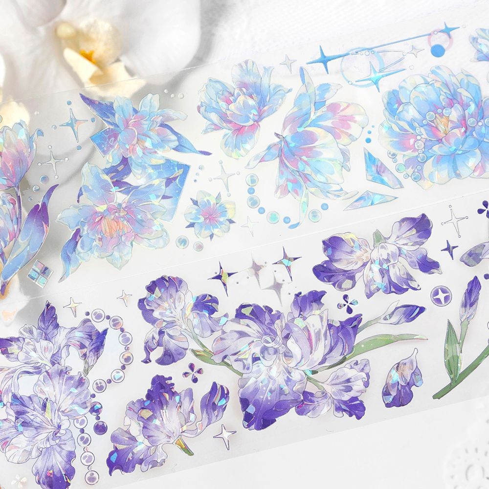ไดลี่|ดอกไม้ Sleepless Shell Light PET เทปเดี่ยวดอกไม้วัสดุสติกเกอร์คู่มือ diy ภูมิทัศน์ตกแต่ง Collage คู่มือสติกเกอร์เทป